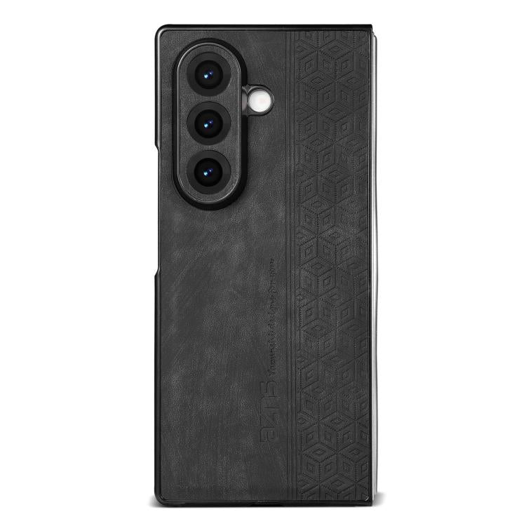 Funda AZNS con relieve 3D para Samsung Galaxy Z Fold7 5G (negra)