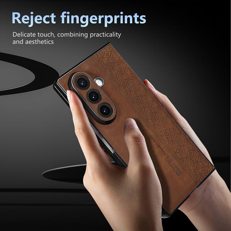 Funda AZNS con relieve 3D para Samsung Galaxy Z Fold7 5G (negra)