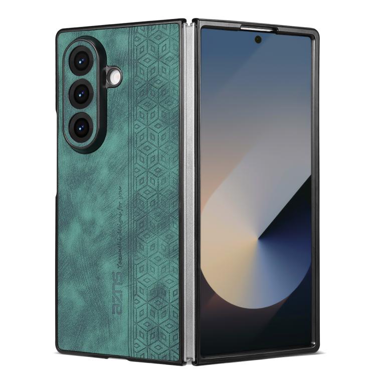Funda AZNS con relieve 3D para Samsung Galaxy Z Fold7 5G (verde)