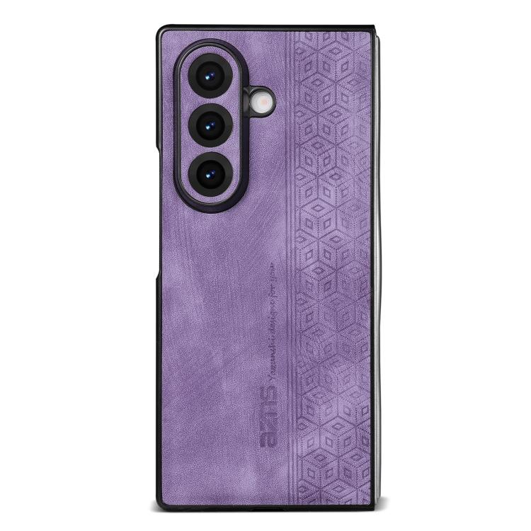 Funda AZNS con relieve 3D para Samsung Galaxy Z Fold7 5G (morada)