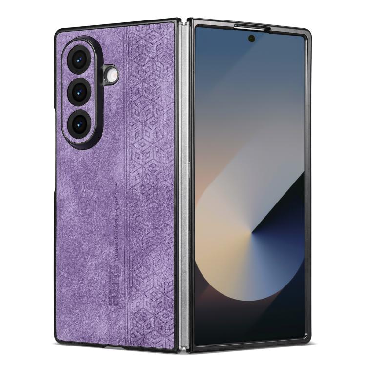 Funda AZNS con relieve 3D para Samsung Galaxy Z Fold7 5G (morada)