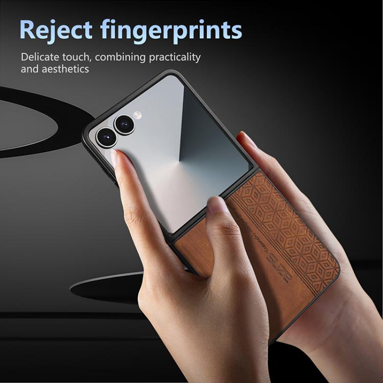 Funda AZNS con relieve 3D para Samsung Galaxy Z Flip7 5G (azul)