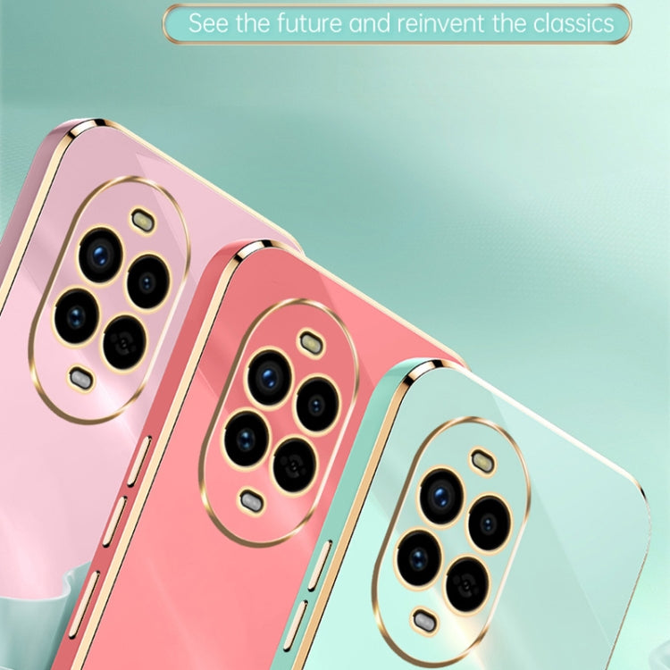 Funda TPU Huawei Nova 13 Pro Xinli con Borde Dorado y Revestimiento 6D Recto (Blanca)