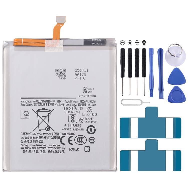 Reemplazo de batería de 4900 mAh para Galaxy S25+ S936E/W/B/N/U S9360