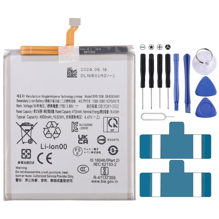 Reemplazo de batería de 4900 mAh para Galaxy S24+ 5G S926