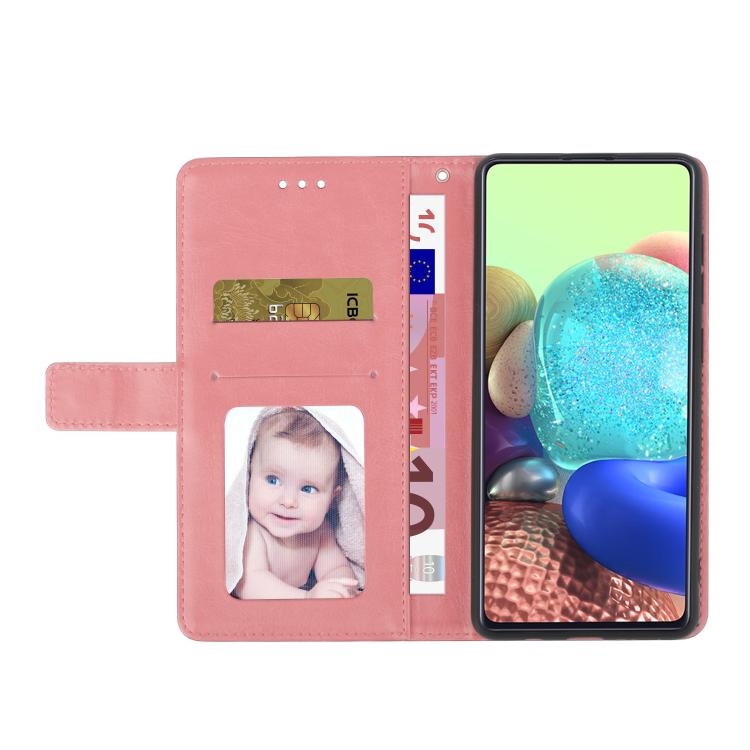 Funda de cuero con tapa en forma de Y para TCL 60 SE/605 (rosa)