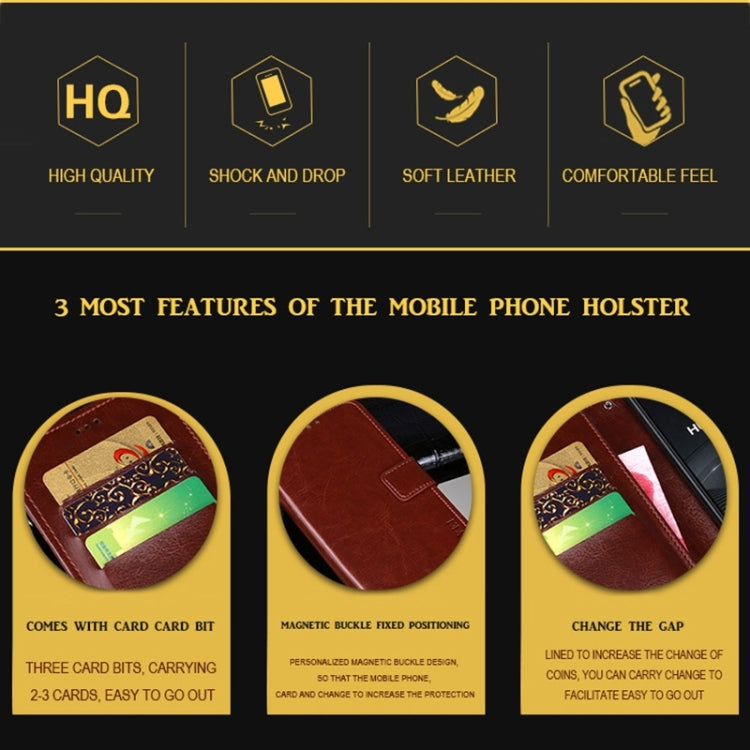 Funda de Cuero con Textura Crazy Horse para Realme 14 Pro+ 5G (Negra)