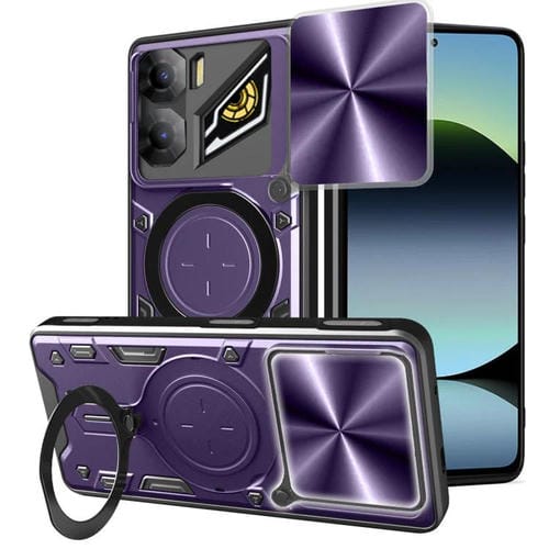 Funda magnética deslizante con textura de CD para ZTE Nubia Neo 3 (morado)