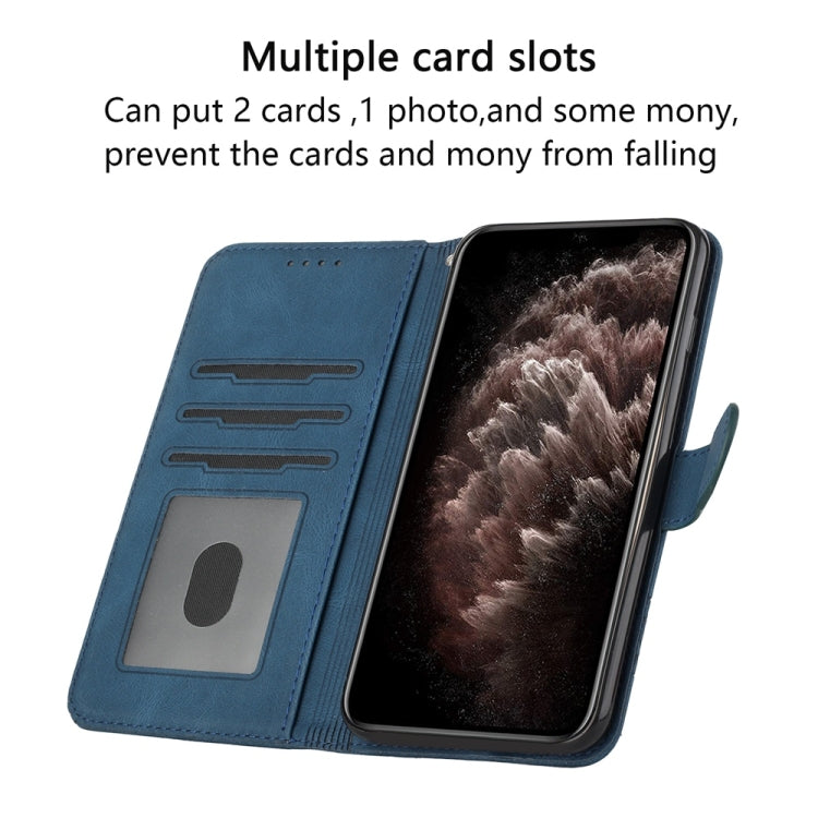 Funda de Cuero con Tapa y Tacto Cúbico para Sharp Aquos R9 Pro (Azul)