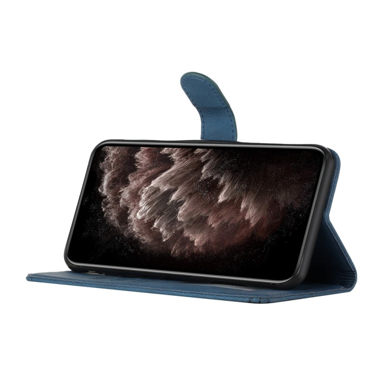 Funda de Cuero con Tapa y Tacto Cúbico para Sharp Aquos R9 Pro (Azul)