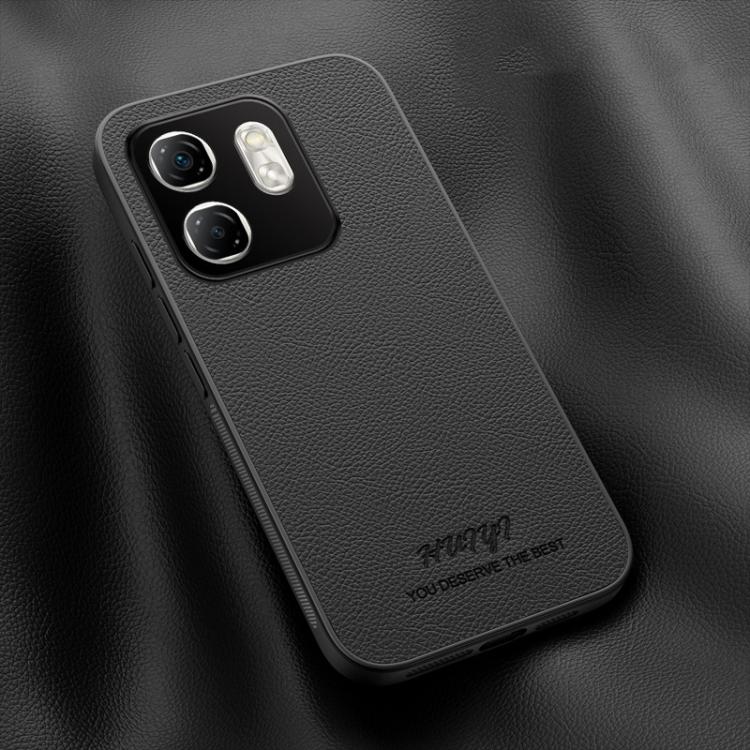 Funda de Cuero Magnética Huiyi para Teléfono Infinix Hot 50I y Smart 9 (Negra)