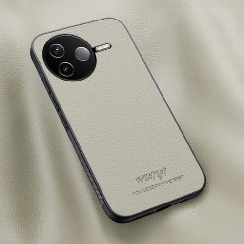 Funda de Cuero Magnética para Teléfono Redmi K80 Huiyi (Blanca)