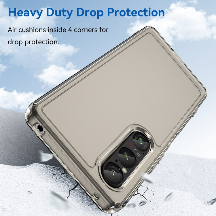 Funda TPU para Sony Xperia 1 Vi Candy Series Protección (Gris Transparente)