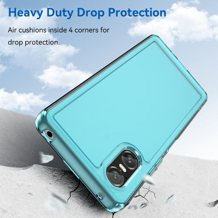 Funda TPU para Sony Xperia 10 Vi Candy Series Protección Azul Transparente