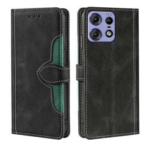 Funda de Cuero con Hebilla Magnética para Motorola Edge 50 Pro 5G (Negra)
