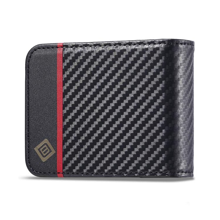 Funda de cuero de fibra de carbono LC.IMEEKE para Samsung Galaxy Z Flip7 5G (negro horizontal)