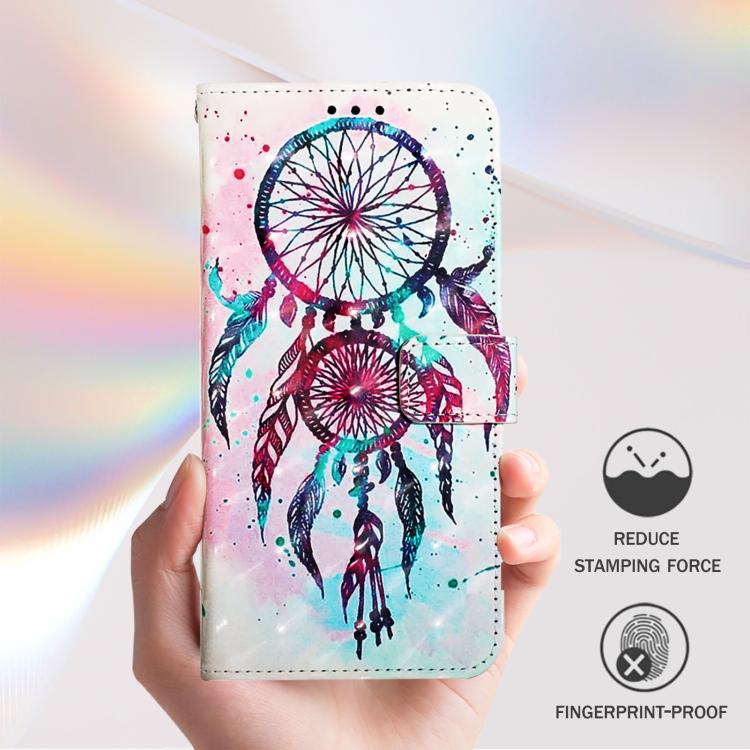 Funda de Cuero con Tapa Horizontal y Pintura 3D para OnePlus 13R Ace 5 5 Pro (Campanas de Viento Color)