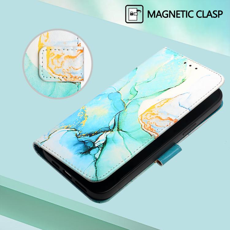 Funda de Cuero con Tapa y Diseño Mármol Pt003 para OnePlus 13R Ace 5 Pro (Verde)