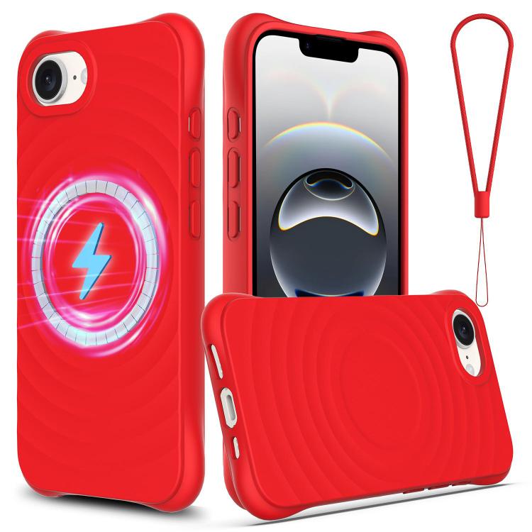 Funda de Silicona Líquida Magnética Magsafe para iPhone 16E (Roja)