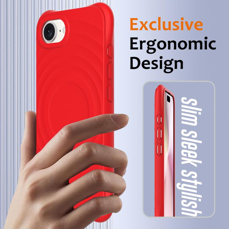 Funda de Silicona Líquida Magnética Magsafe para iPhone 16E (Roja)