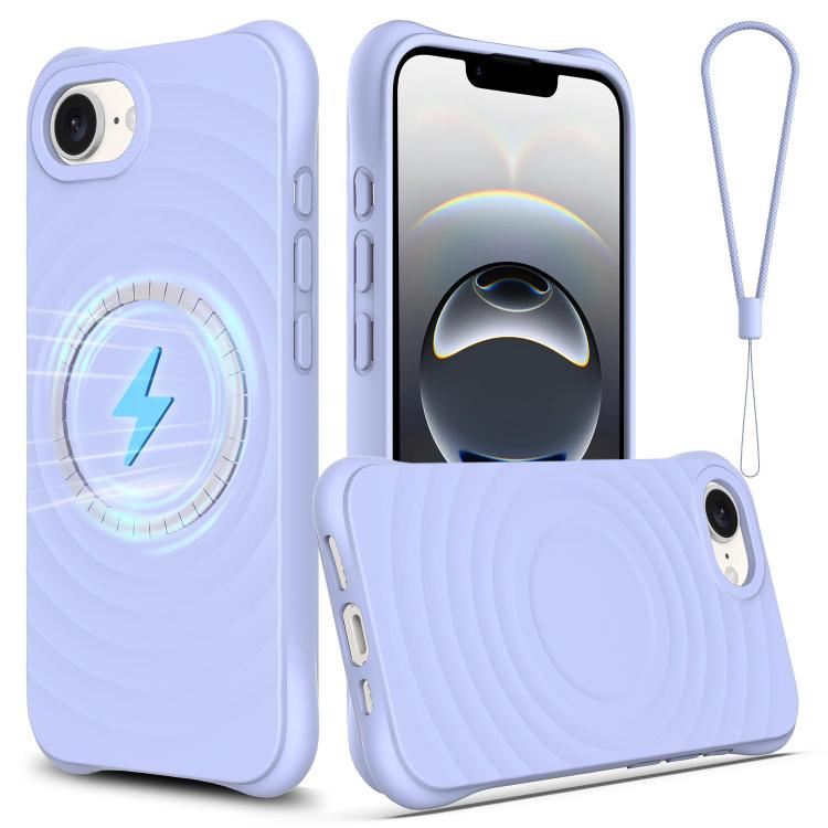 Funda de Silicona Líquida Magnética Magsafe para iPhone 16E (Morado)