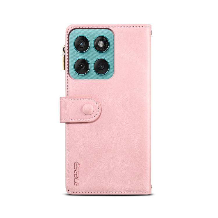 Funda de cuero retro ESEBLE con tecnología RFID para Motorola Edge 60 (oro rosa)