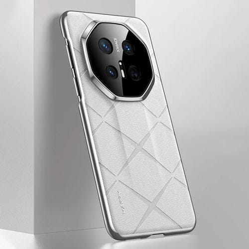 Funda de Cuero para Huawei Mate 70 Rs Ultimate PC (Blanca)