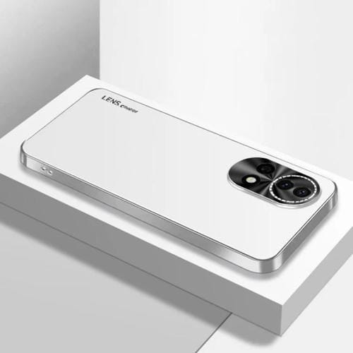Funda Acrílico Esmerilado Galvanizado para Huawei Nova 13 Ag (Blanco Plateado)
