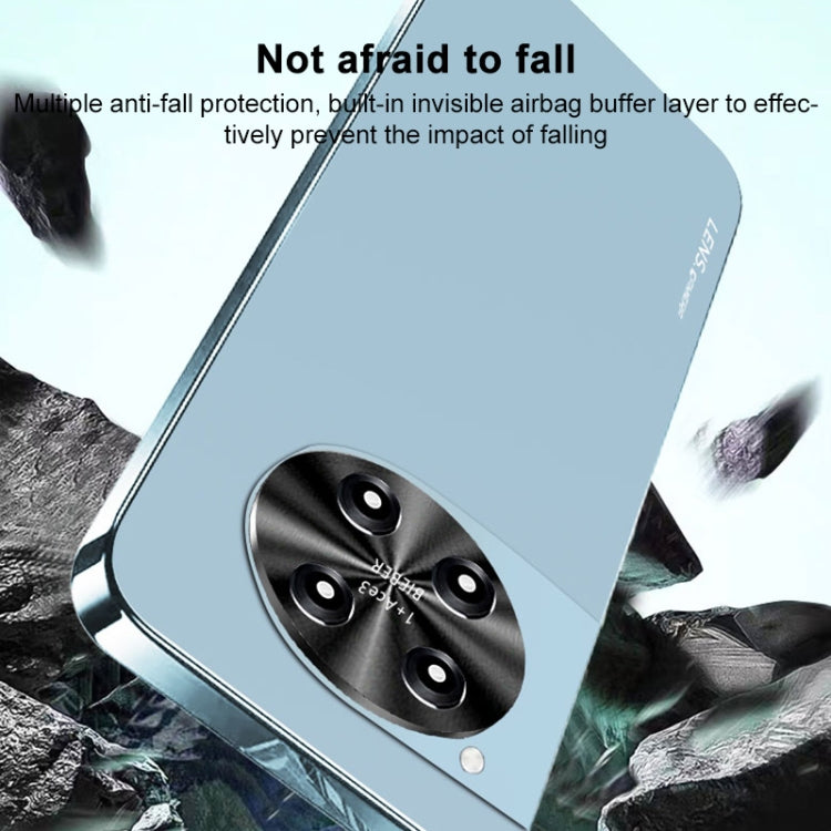 Funda acrílica esmerilada con galvanoplastia para OnePlus Ace 5 Pro (Azul Marino)