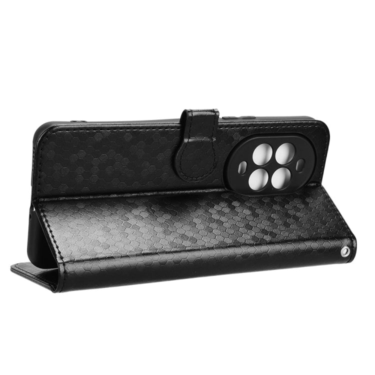 Funda de Cuero con Textura de Puntos de Panal para Huawei Nova 13 Pro 5G (Negra)