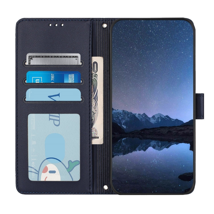 Funda Cuero Rfid TCL 50 Pro Nxtpaper con Cordón Patrón Gato y Rata (Azul)