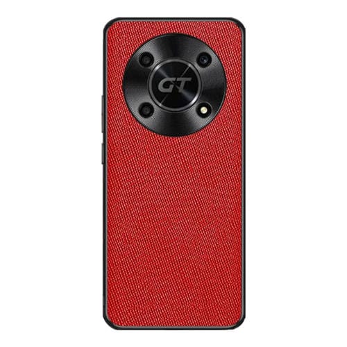 Funda para Honor X40 Gt de Cuero PU con Textura Cruzada (Rojo)