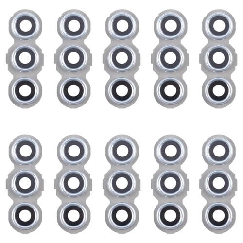 Copertura della lente della fotocamera posteriore Samsung Galaxy M55 SM-M556 (10 pezzi) (Argento)