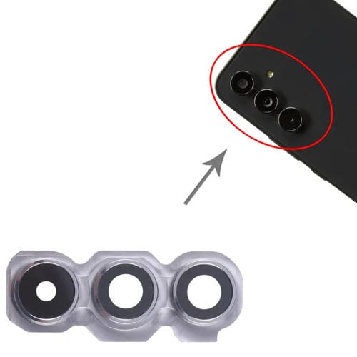 Linseabdeckung Samsung Galaxy A54 SM-A546B Rückseite (10 Stück) (Silber)