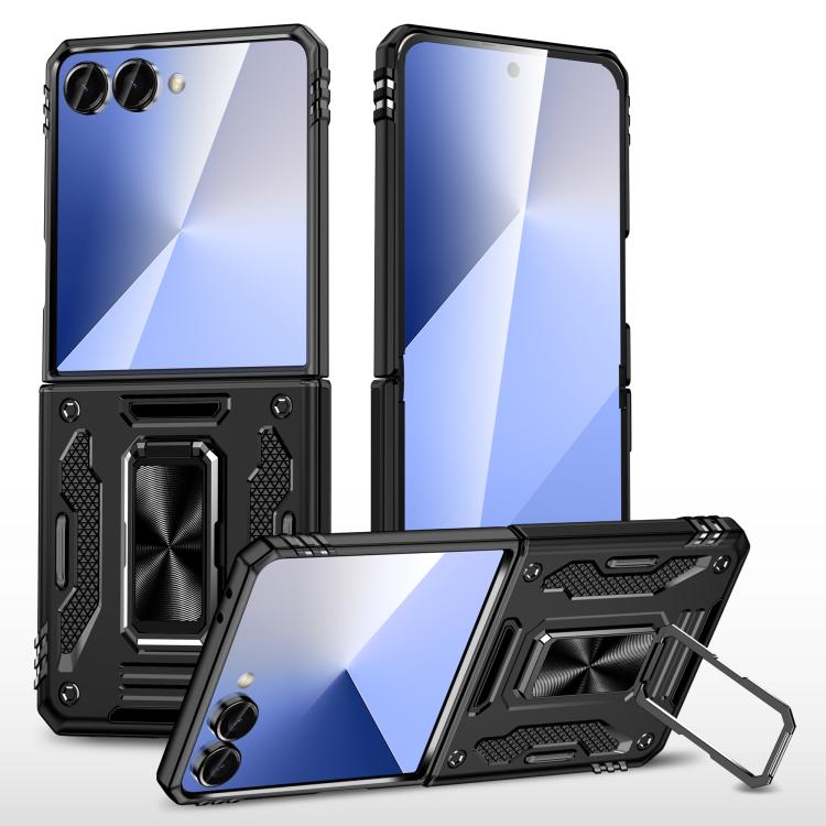 Funda protectora de PC y TPU para Samsung Galaxy Z Flip7 5G (negro)