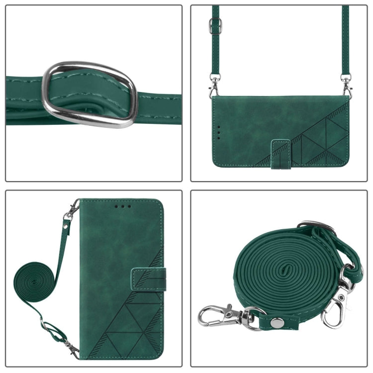 Funda de Cuero con Tapa y Relieve 3D para Sharp Aquos Sense9 (Verde)
