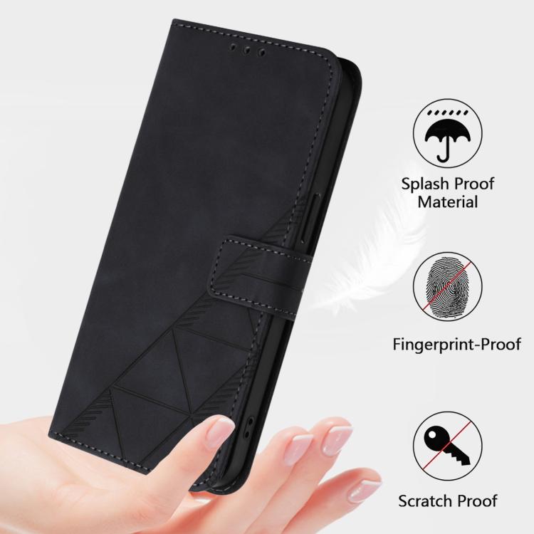 Funda de Cuero con Relieve 3D para Sharp Basio Active3 (Negra)
