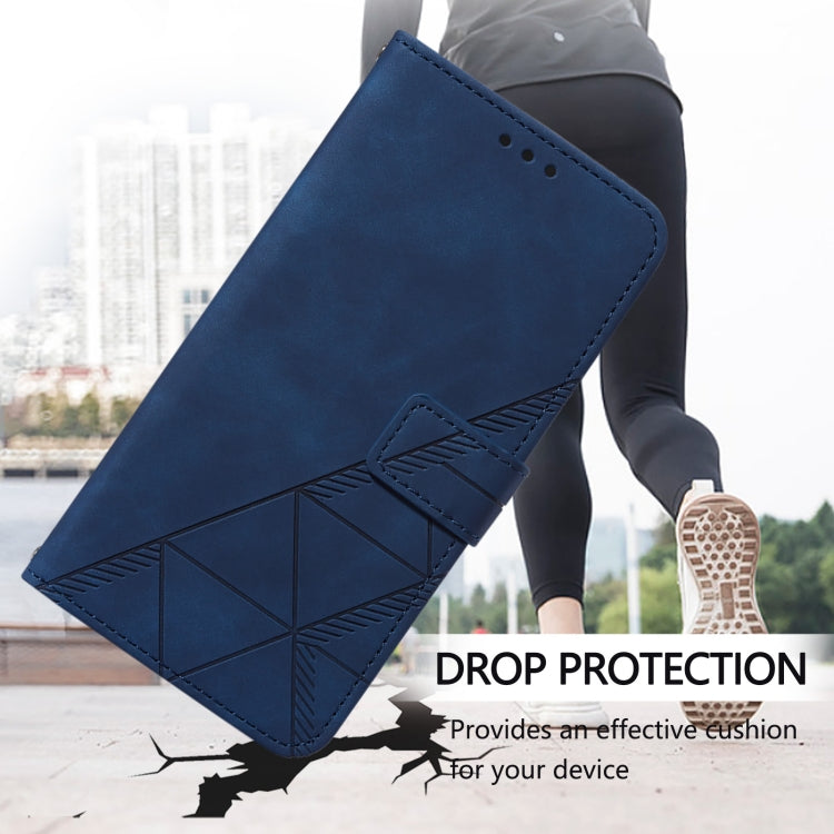Funda de Cuero con Tapa y Relieve 3D Nxtpaper para Teléfono TCL 50 Pro (Azul)