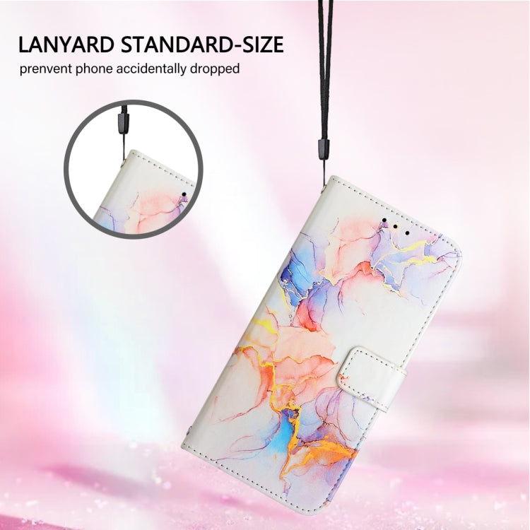 Funda de Cuero con Tapa para TCL 50 Pro Nxtpaper Pt003 con Diseño Mármol (Blanco Mármol Galaxy)