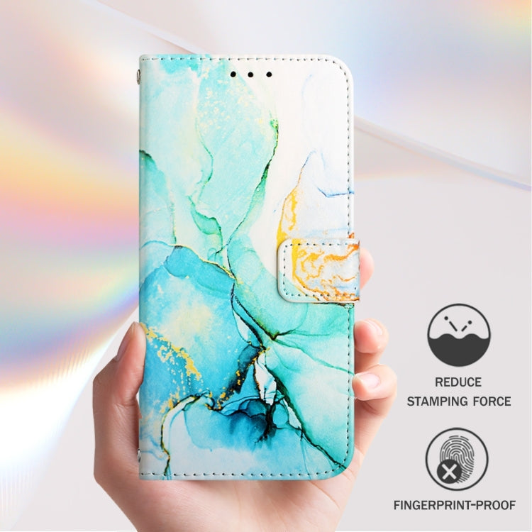 Funda de Cuero con Tapa para Teléfono TCL 50 Pro Nxtpaper Pt003 Diseño Mármol (Verde)