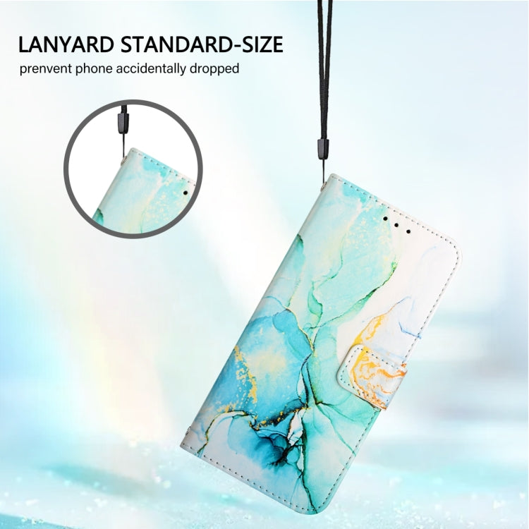Funda de Cuero con Tapa para Teléfono TCL 50 Pro Nxtpaper Pt003 Diseño Mármol (Verde)