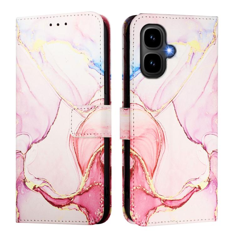 Funda de cuero con tapa y diseño de mármol para Infinix Smart 10 / Tecno Pop 10 PT003 (oro rosa)