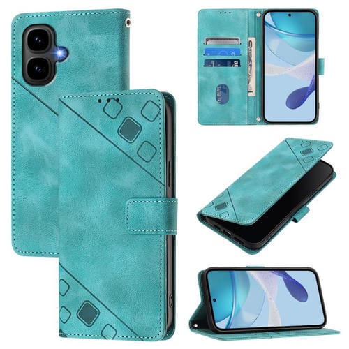Funda de piel con relieve para Infinix Smart 10 4G / Tecno Pop 10 (verde)