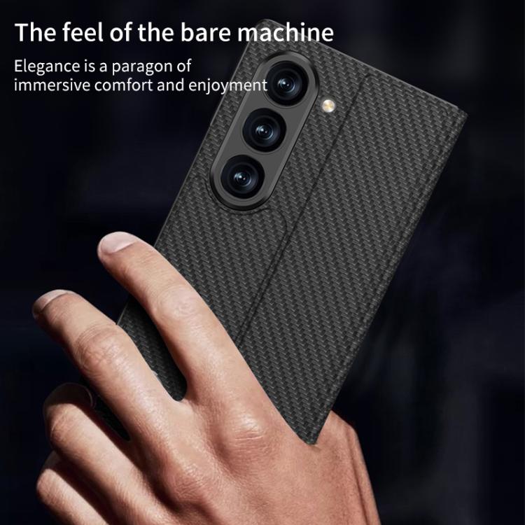 Funda de cuero con tapa integrada GKK para Samsung Galaxy Z Fold7 5G (plateada)
