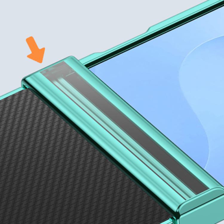 Funda de policarbonato galvanizado 6D de tres piezas para Samsung Galaxy Z Flip7 5G, a prueba de golpes (verde)