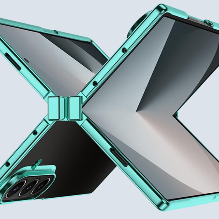 Funda de PC galvanizada 6D a prueba de golpes para Samsung Galaxy Z Fold7 5G (tres piezas, dorada)