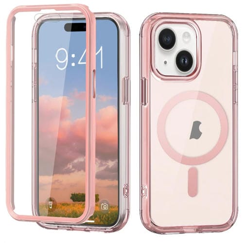 Funda para iPhone 15 2 En 1 Magnética PC + TPU (Rosa) - MOVILSTORE
