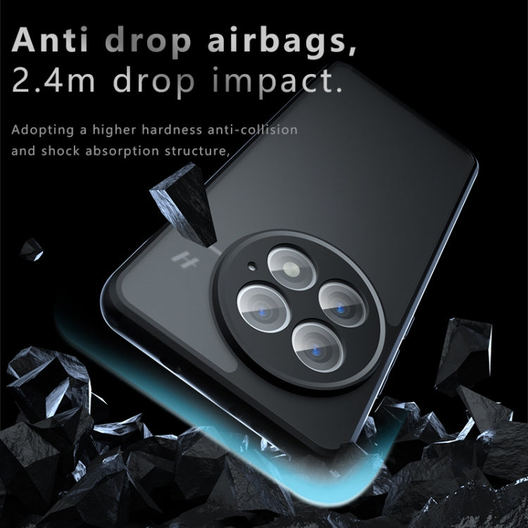 Funda híbrida TPU y PC para OnePlus 13 con orificio preciso (Transparente)