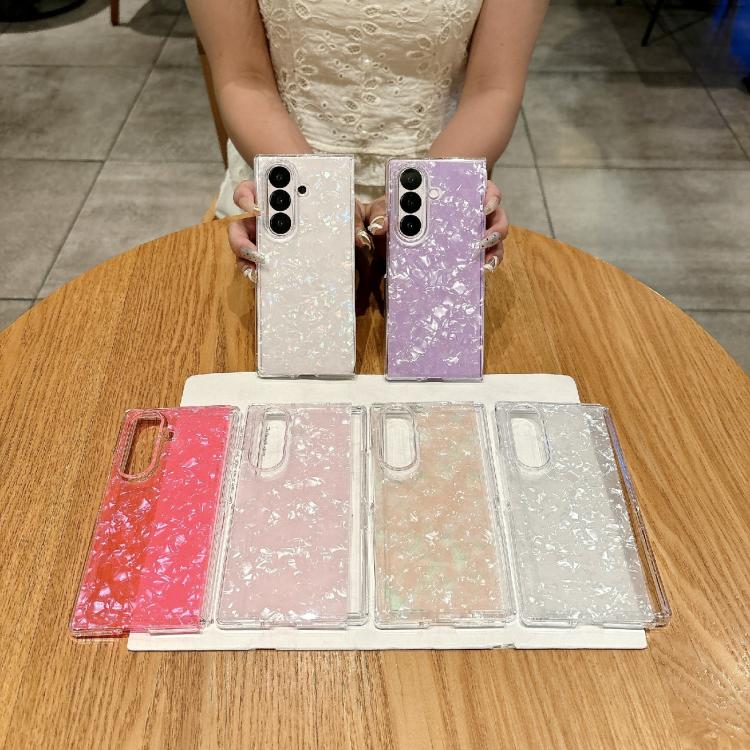 Funda con textura perlada para Samsung Galaxy Z Fold7 5G (rosa)
