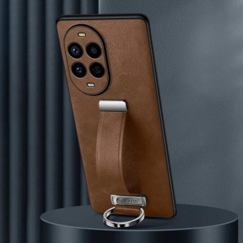 Funda para Teléfono Sulada Huawei Nova 13 Pro Textura Cuero Híbrido a Prueba de Golpes (Marrón)